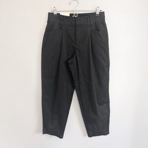 A New Day Women Pants Ankle Straight High Rise Stretch 8/R Black